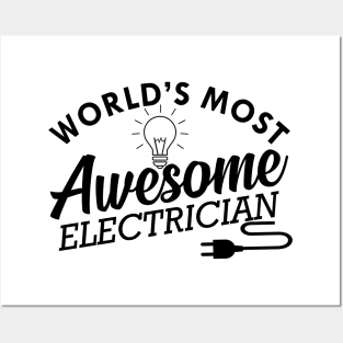 Electrician - World's most awesome electrician Posters and Art